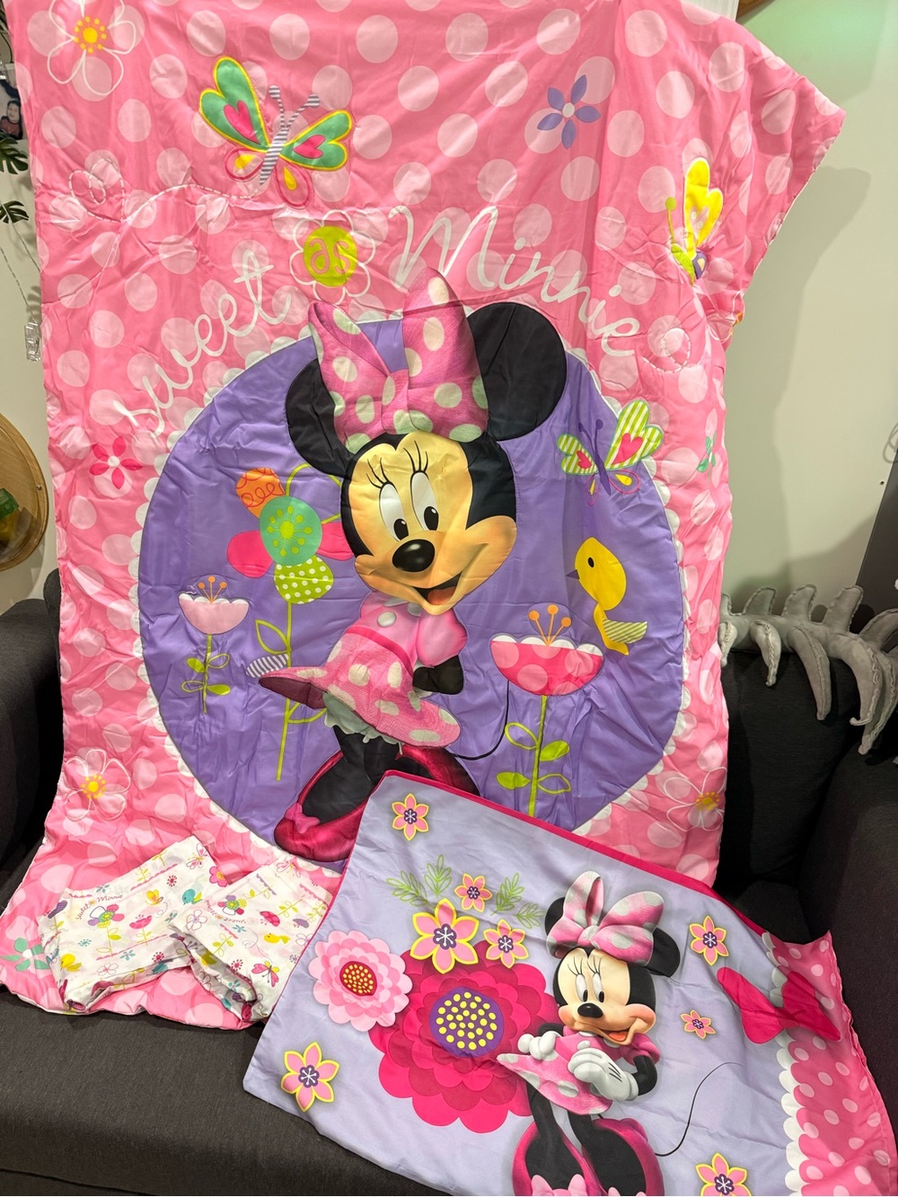 Minnie mouse toddler bedding set new see details